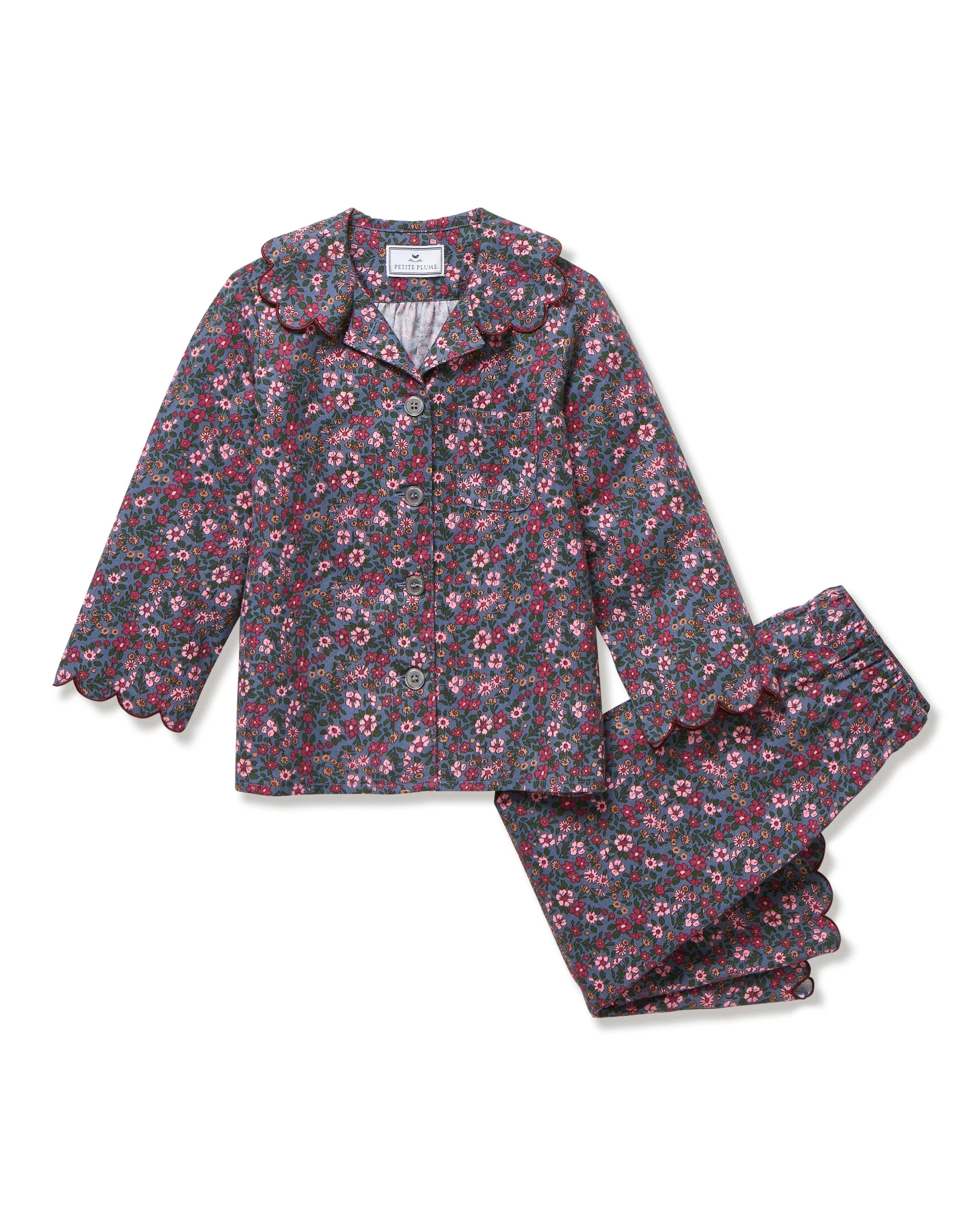 Kid's Twill Colette Pajama Set in Fleurs de Saison | Petite Plume