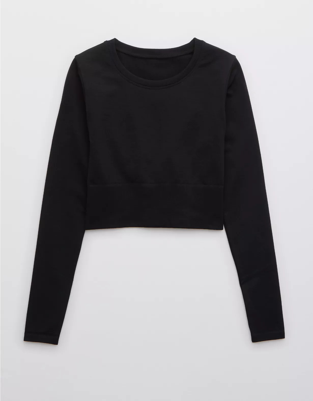 OFFLINE By Aerie Sidewalk Seamless Long Sleeve Cropped T-Shirt | Aerie