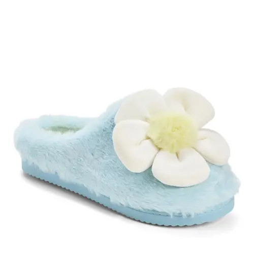 DEARFOAMS Rosie Furry Icon Clog Slipper in Blue Wash at Nordstrom, Size Small | Nordstrom
