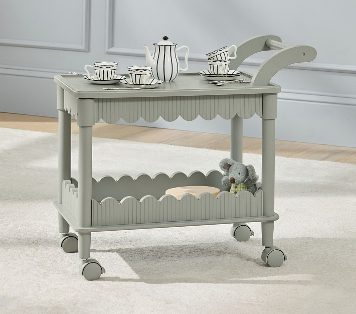 Chris Loves Julia Scallop Tea Cart | Pottery Barn Kids