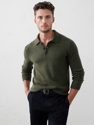 Cozy Sweater Polo | Banana Republic Factory