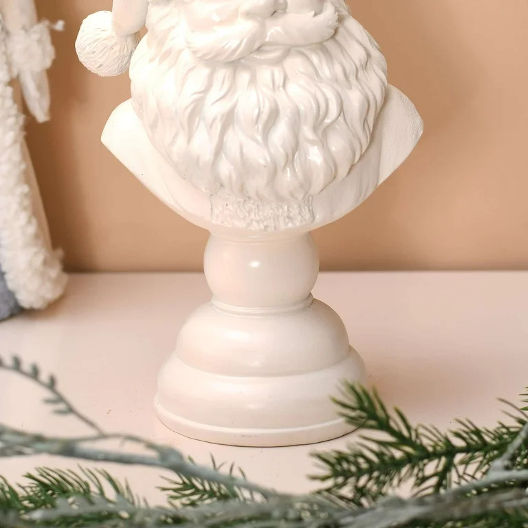 Santa Bust Christmas Tabletop Decoration, White, 10.8", by Holiday Time | Walmart (US)