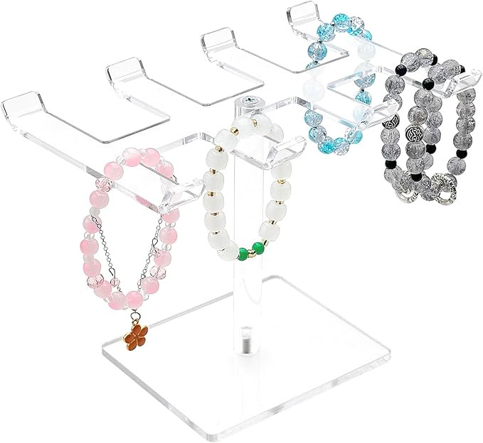 Bigfety Acrylic Bracelet Holder Stand, Holds Lots of Bracelets, Easy to Access, Great Gift for Wo... | Amazon (US)