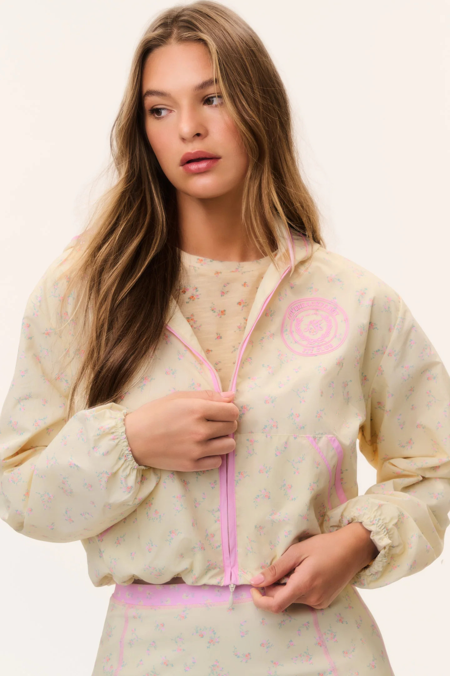 Kariana Lemon Haze Windbreaker Hoodie | LoveShackFancy