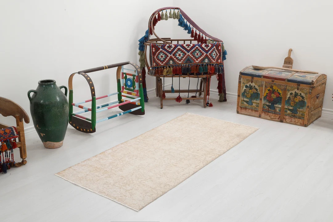 Handmade Rug, Small Rug 3x7, Small Size Rug, Turkish Small Rug,Vintage Turkish Rug, 3x7 Turkish R... | Etsy (US)