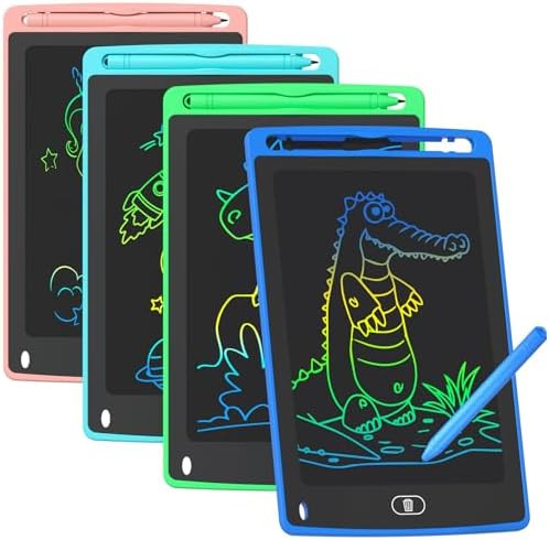 4 Pack LCD Writing Tablet for Kids, 8.5 Inch Colorful Doodle Board Drawing Tablet, Educational Le... | Amazon (US)