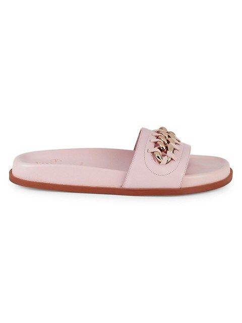 Valentino Garavani Embellished Leather Slides on SALE | Saks OFF 5TH | Saks Fifth Avenue OFF 5TH