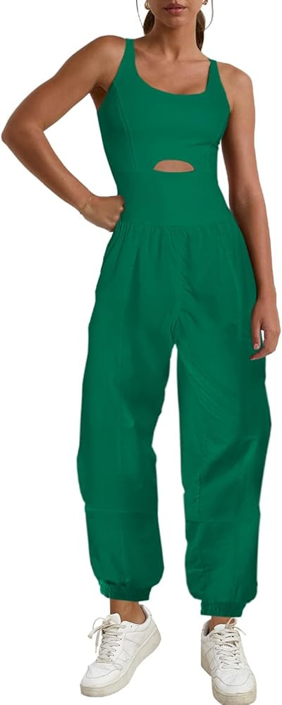 SENSERISE Womens Lightweight Workout Jumpsuits Running Onesie Athletic Romper Long Pants One Piec... | Amazon (US)