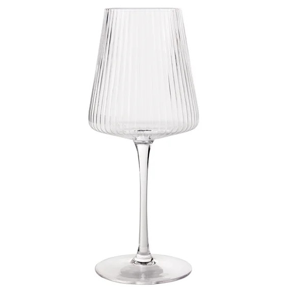 Better Homes & Gardens Glass 17 oz Ribbed Wine Glass, Clear | Walmart (US)