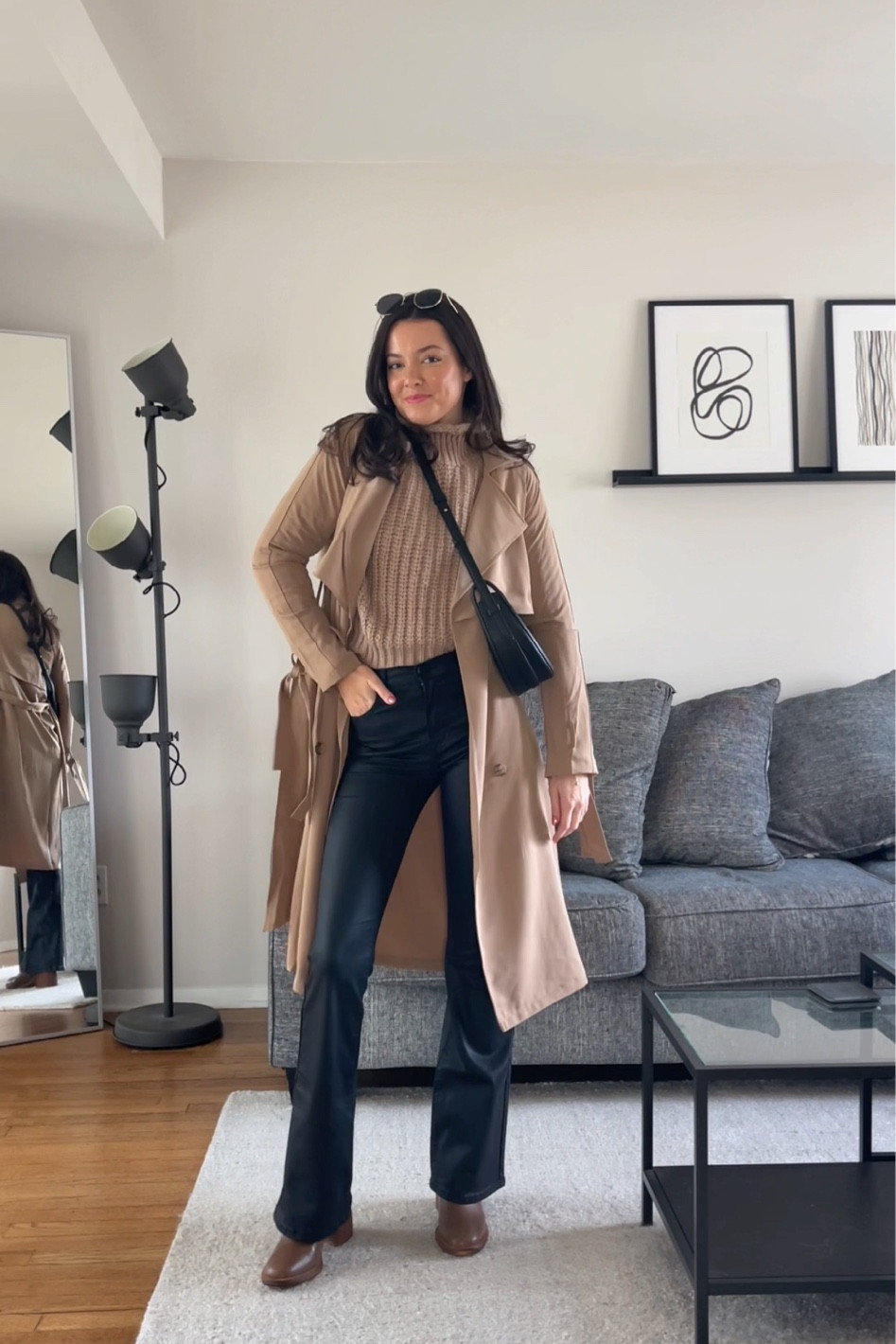 Styling my trench! Jeans are Roxy Jeans form Grey Bandit code CASSIE15 

Princess Polly discount code is CASSIE20 for the trench and anything else!

Wearing size 2 in the coat, 25/3 jeans, 8 shoes, S sweater! Bag is Polene  

#LTKHoliday #LTKFind #LTKSeasonal