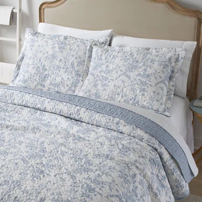 Laura Ashley Amberley Reversible Cotton Quilt Set | Wayfair North America