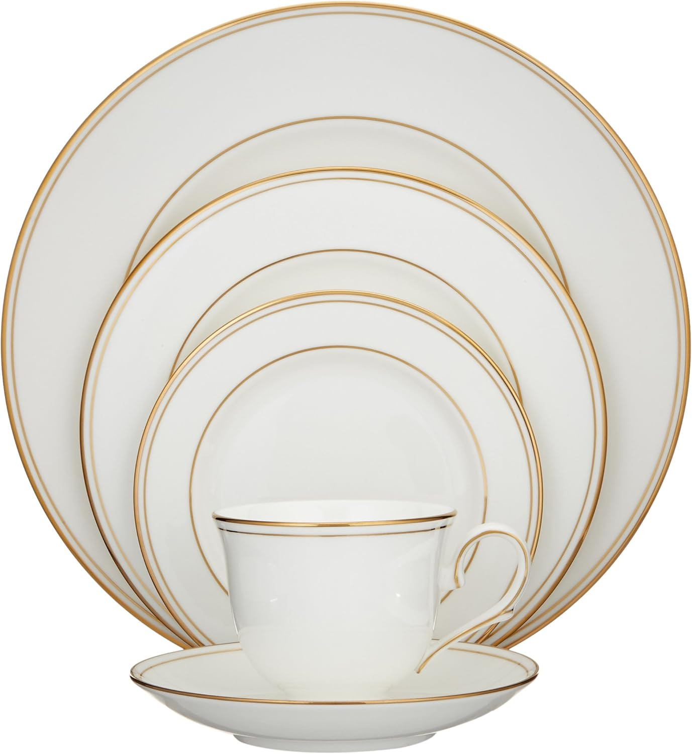 Lenox Federal Gold 5-Piece Place Setting, White | Amazon (US)