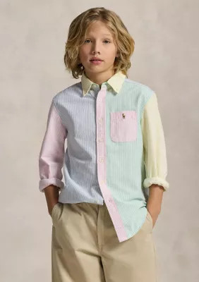 Ralph Lauren Childrenswear Boys 8-20 Cotton Oxford Fun Shirt, Small | Belk