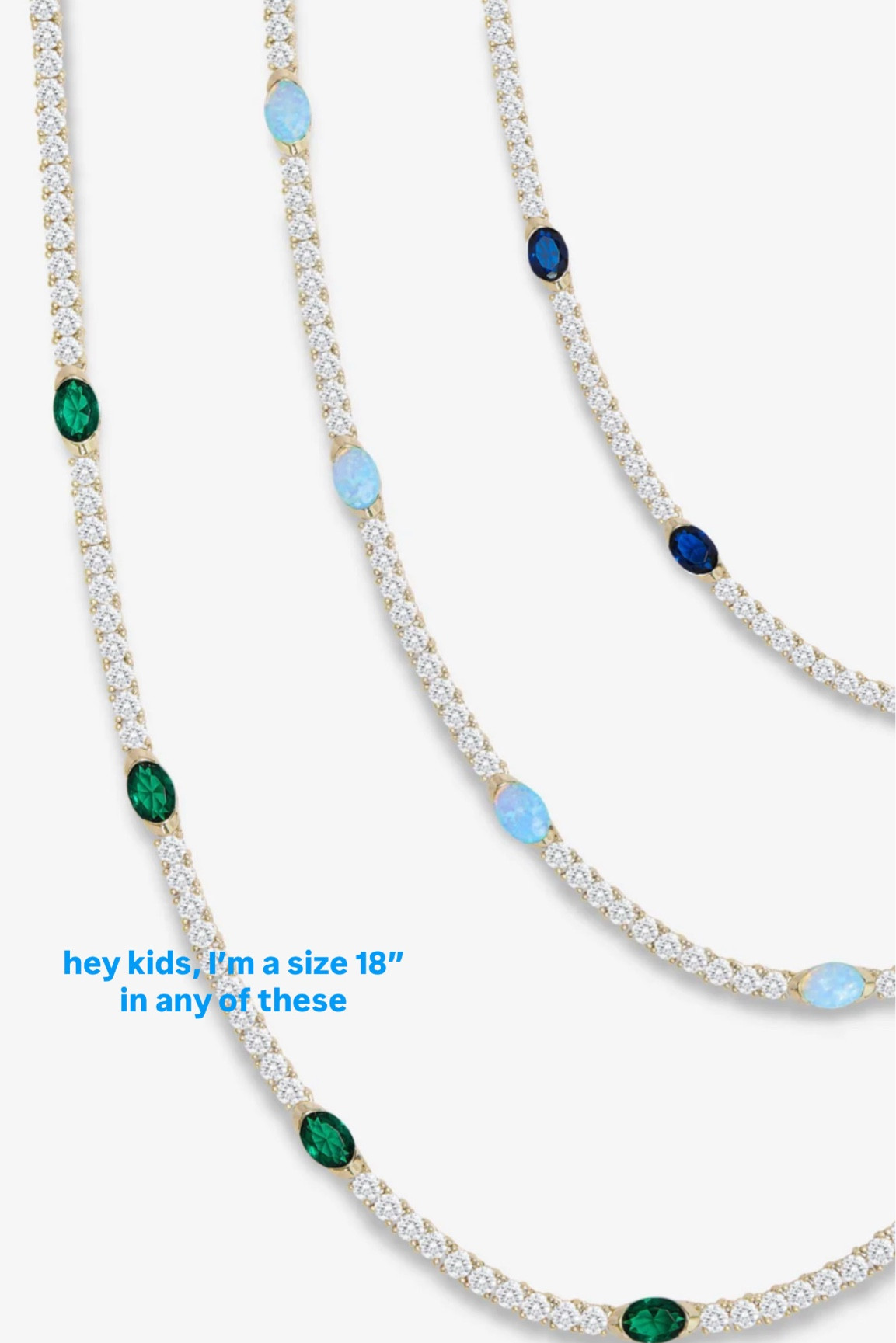 prettiest!!!!

16 and 18 inch both available; also come in silver as well