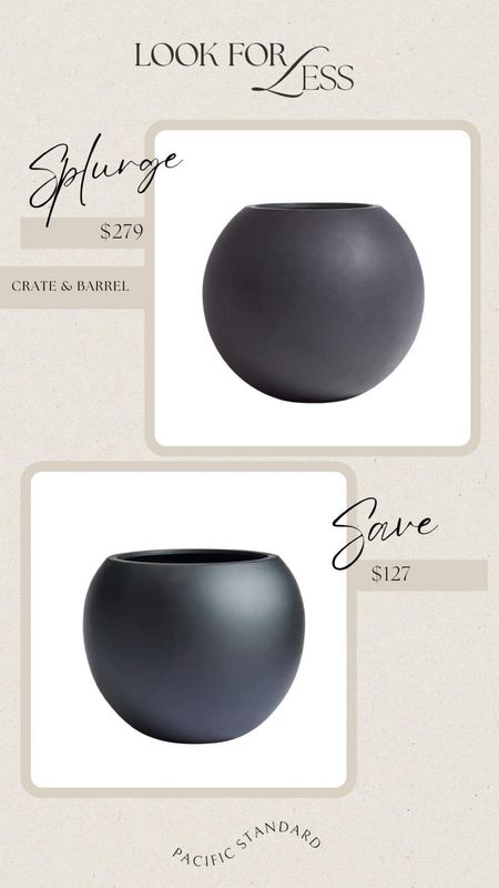 Daily Find #490 | Crate&Barrel Sphere Large Indoor/Outdoor Planter #lookforless



Today's look for less find is a sale find (20% off) and very similar to the fan-favorite sphere planter.


Gardening, planters, modern patio 

#LTKSeasonal #LTKhome