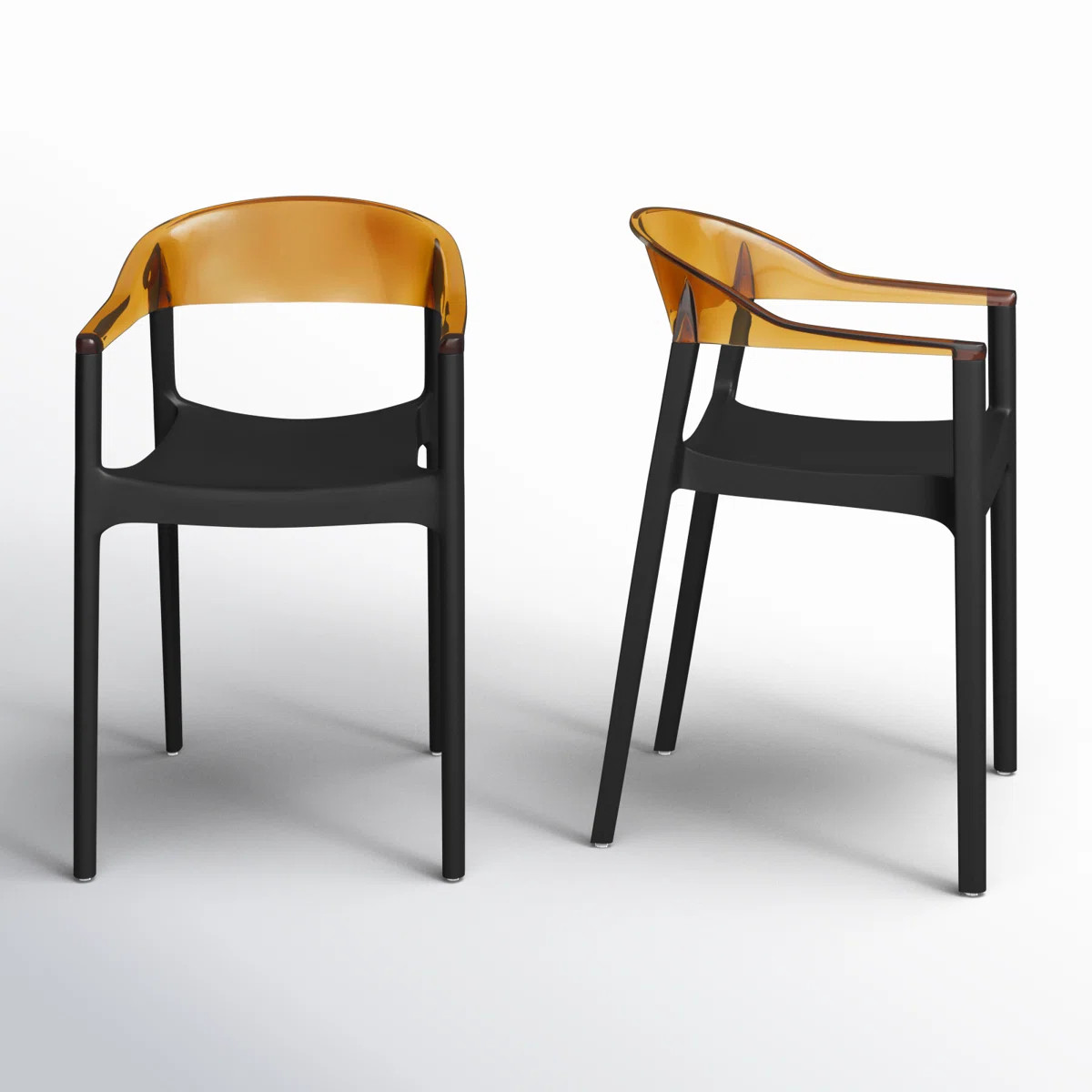 Stella Outdoor Stacking Dining Armchair (Set of 2) | Wayfair North America