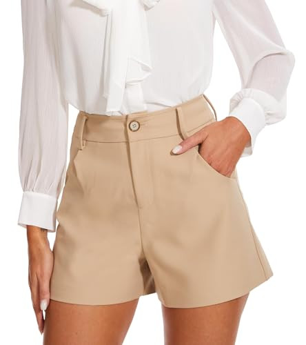 Ginasy Summer High Waisted Shorts for Women - Trendy Dressy Casual Wide Leg With Pockets | Amazon (US)