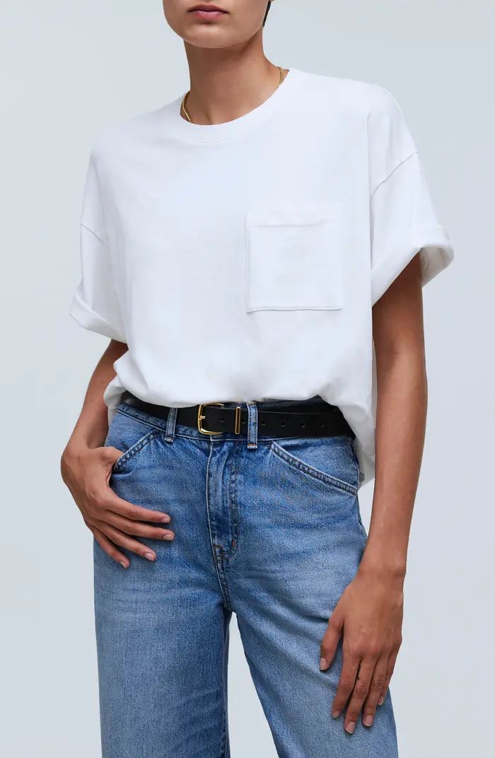 Garment-Dyed Oversize Cotton Pocket T-Shirt | Nordstrom