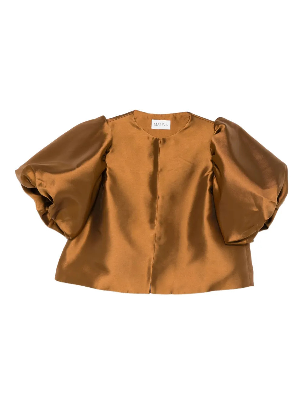 MALINA puff-sleeve top - Brown | Farfetch Global