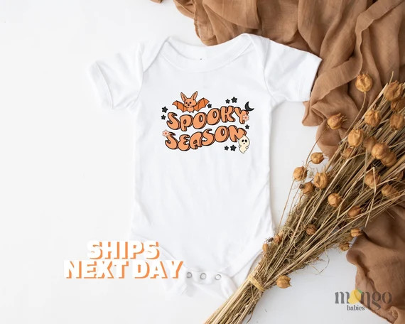 Spooky Season Halloween Baby Onesie®  Custom Fall Baby - Etsy | Etsy (US)