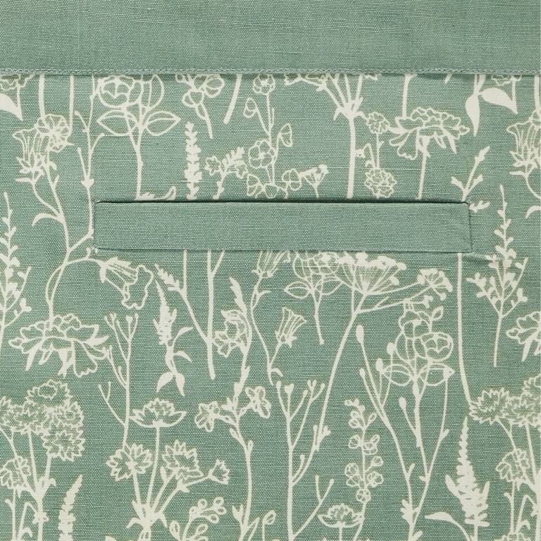 My Texas House Polyester/Cotton 30" x 34" Floral Ruffle Apron, Green | Walmart (US)