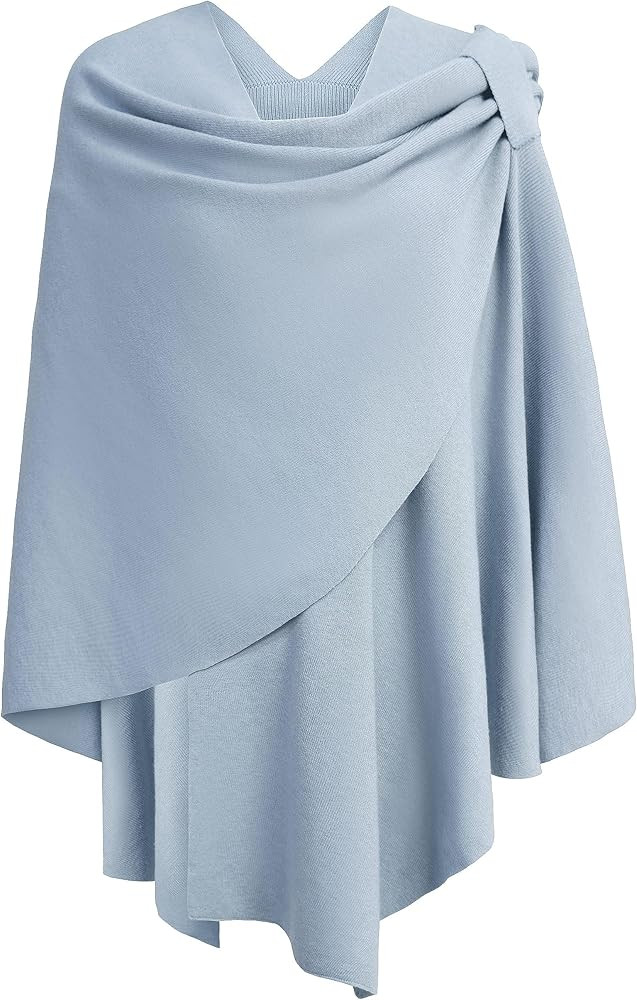 PULI Womens Large Cross Front Poncho Sweater Wrap Topper Knitted Elegant Shawls Cape for Fall Win... | Amazon (US)