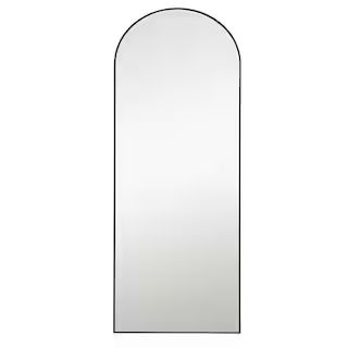 24 in. x 71 in. Modern Arch Framed Leaning Mirror Full-Length Mirror for Bedroom with Standing Ho... | The Home Depot