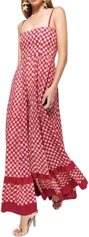 Women Graphic Maxi Cami Dress Spaghetti Strap Floral Boho Long Dress Flowy Summer Holiday Beach D... | Amazon (US)