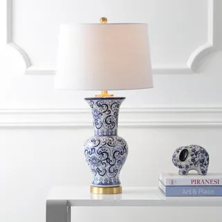 Leo 28.5" Chinoiserie LED Table Lamp, Blue/White by JONATHAN Ybrand JONATHAN Y1 / 10Today$97.01... | Bed Bath & Beyond