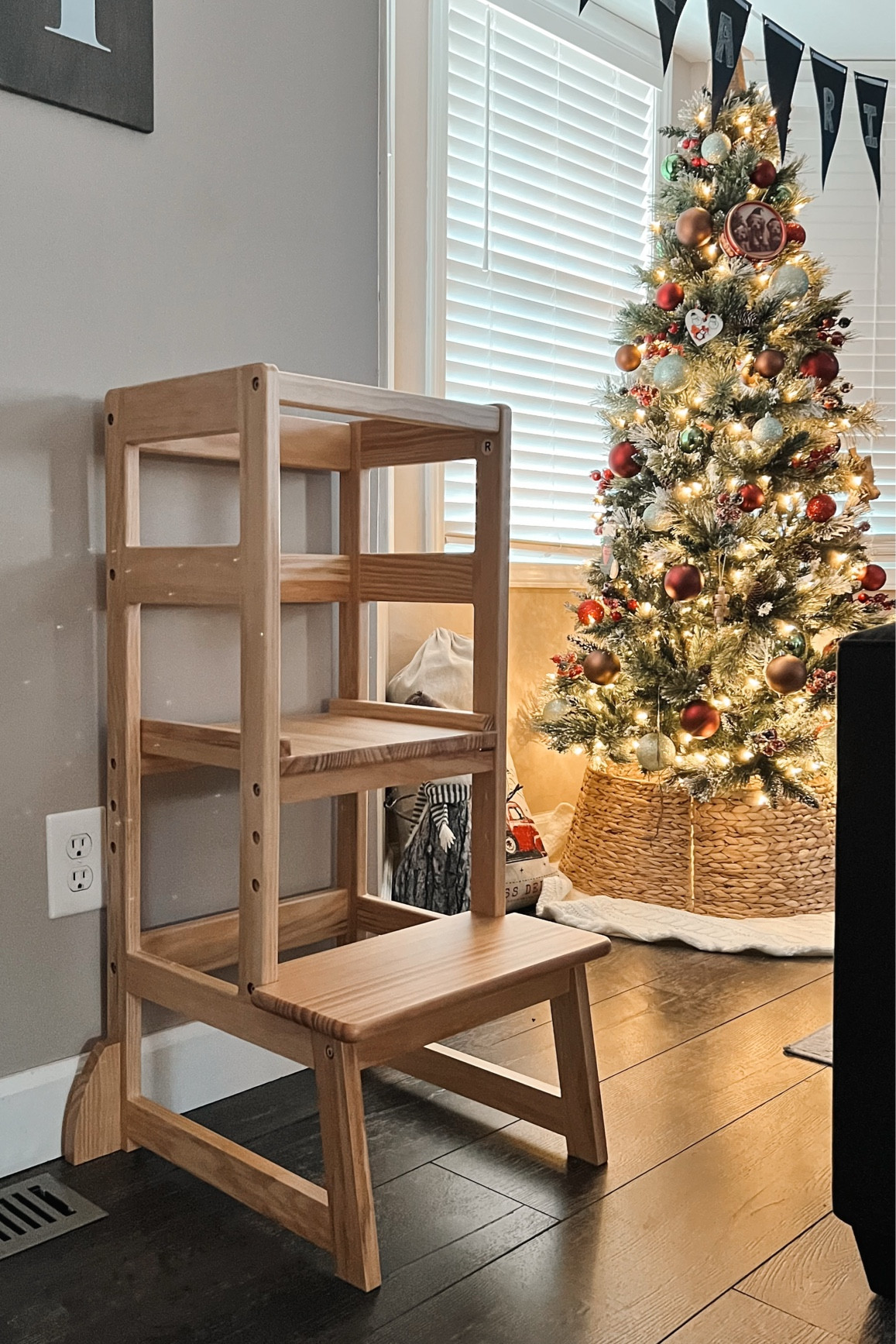 Kitchen toddler tower helper stool, chair, Amazon, affordable, adjustable, learning tower, safety bar rail, natural, neutral, aesthetic, wood, home, kitchen, kids, babies, toddlers, Christmas gift, birthday gift idea

#LTKBaby #LTKHome #LTKFindsUnder100