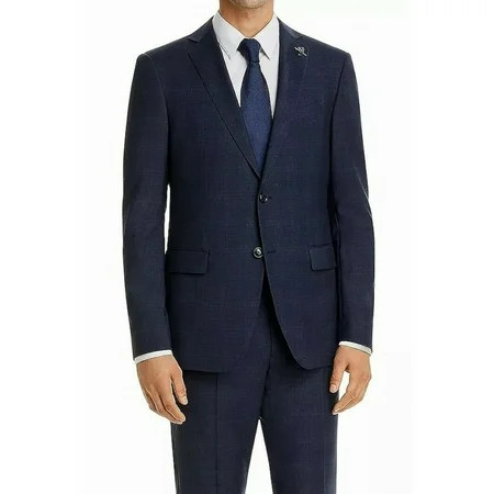 John Varvatos Mens Navy Single Breasted Slim Fit Wool Blend Suit Separate Blazer Jacket 38S | Walmart (US)