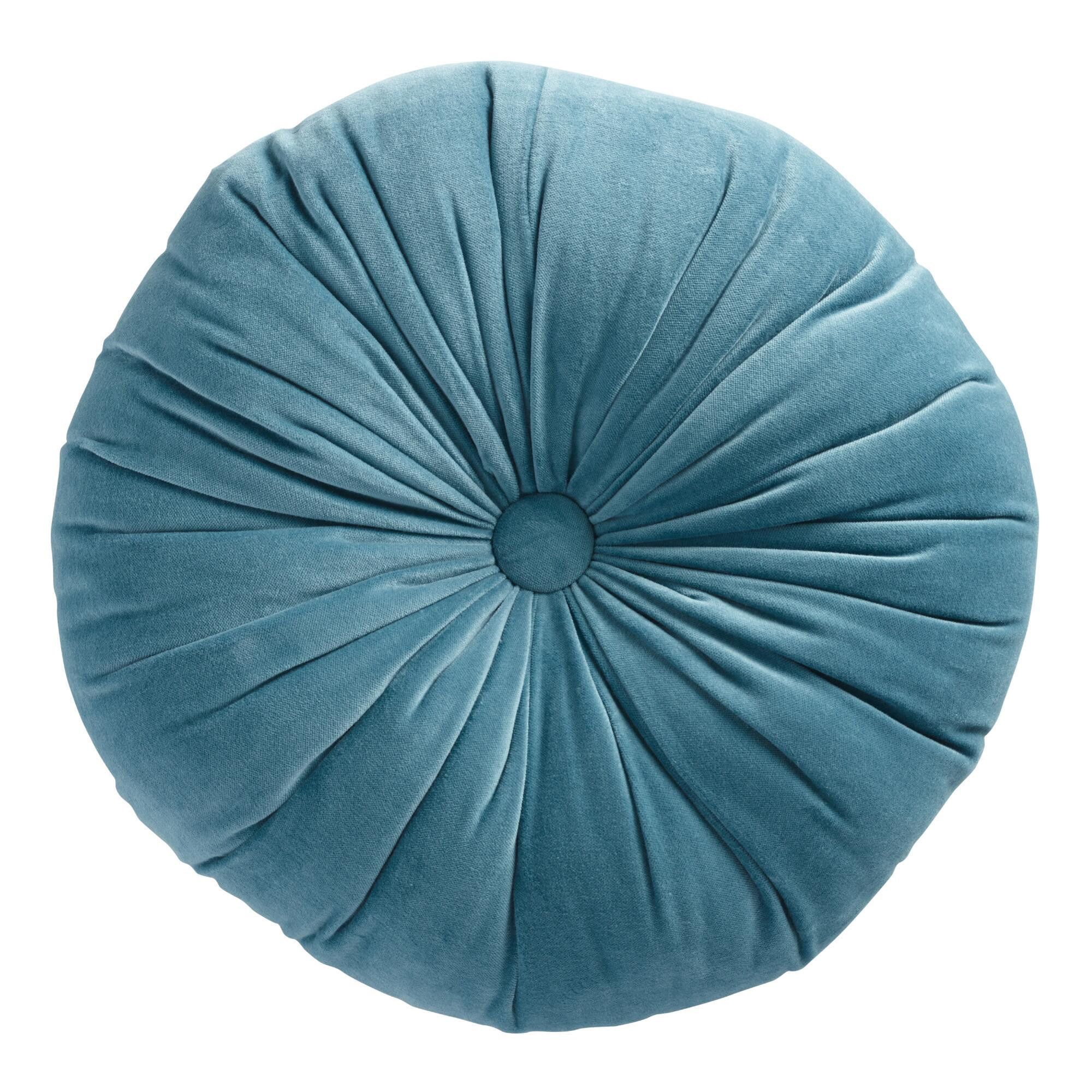 Round Tufted Velvet Throw Pillow | World Market