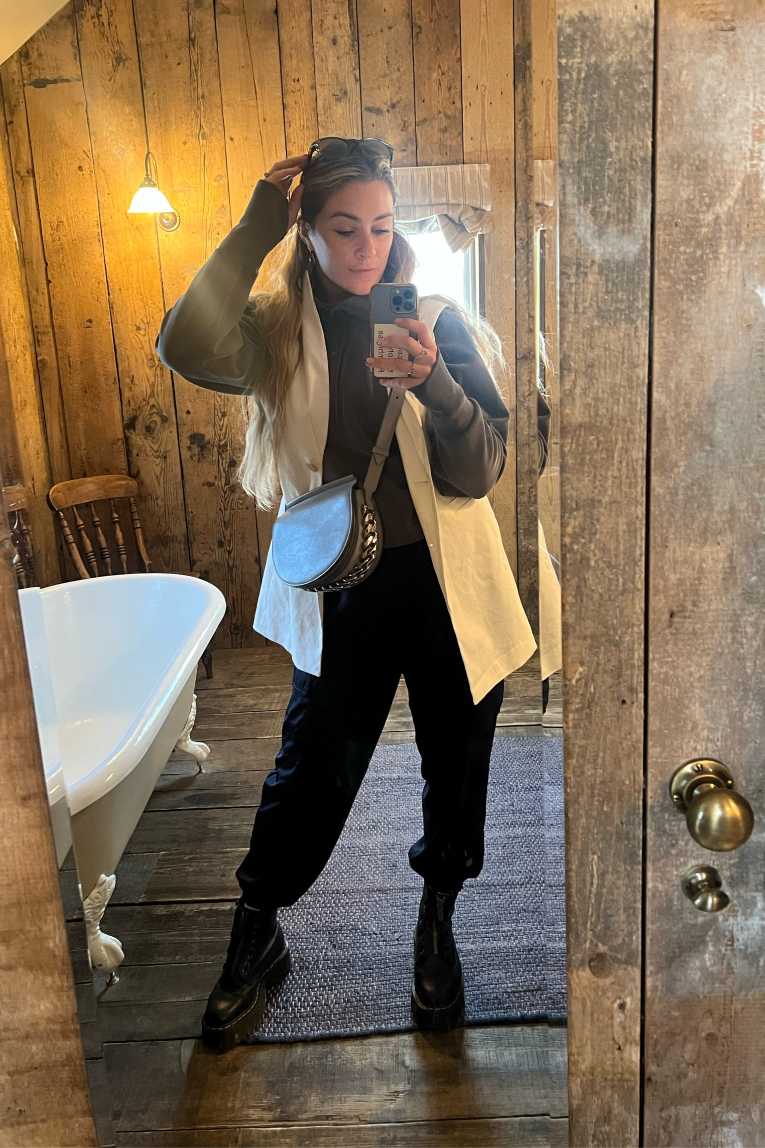 Autumn truly is my fave. This Scotch & Soda  sleeveless blazer is such a great piece to build things around. The sweaty Betty zip up is making another appearance, paired with smart joggers that I’m obsessed with! The classic Doc Marten Sinclair platform boots paired with a cross body bag & the polarised Persol’s which are on sale so run baby run. I’m. In. Heaven  

#LTKstyletip #LTKSeasonal #LTKshoecrush