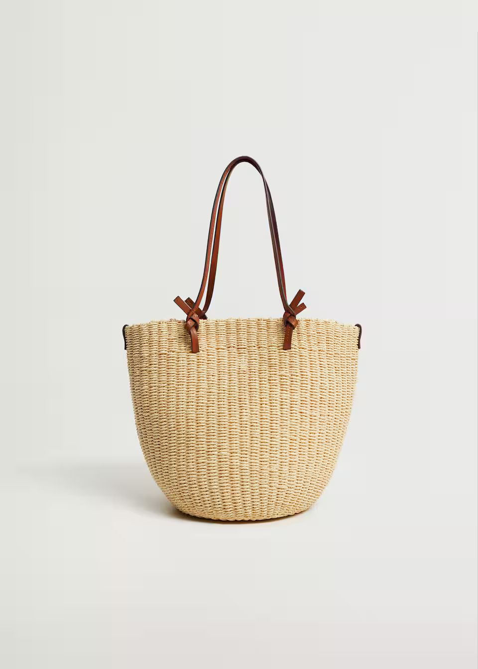 Raffia basket bag | MANGO (US)