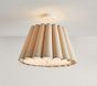 Natural Linen Fluted Semi Flush Mount | Pottery Barn Kids
