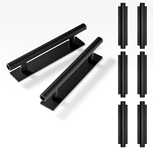 kwa heri 8 Pack Self-Stick Push Pull Helper Black Hidden Cabinet Handle ABS Plastic Door Window W... | Amazon (US)