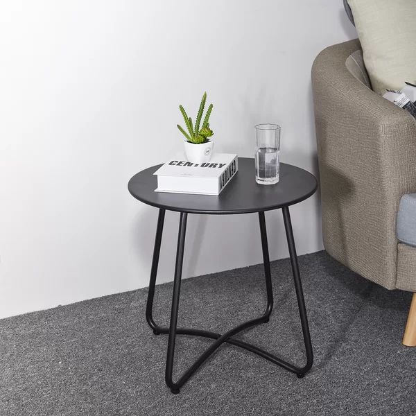 Bertradis Round 15.6'' L Outdoor Side Table | Wayfair Professional