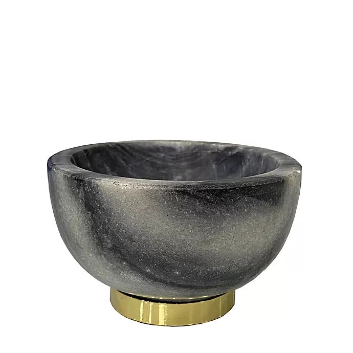 W Home Decorative Marble Bowl in Grey and Gold | Bed Bath & Beyond | Bed Bath & Beyond