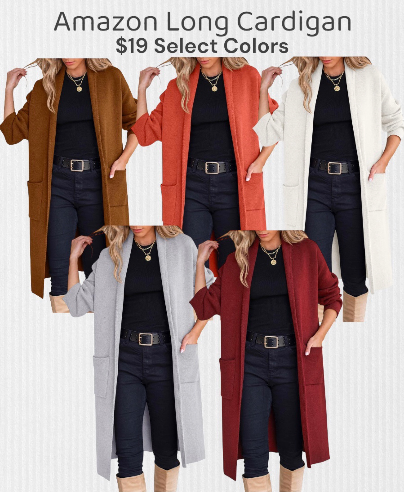 ANRABESS Women's Oversized Knit Cardigan - Open Front Button Sweater For Fall 2024 & 2025 - View #12