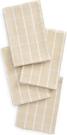 Set of 4 Geometric Grid Kitchen Towels | Nordstrom