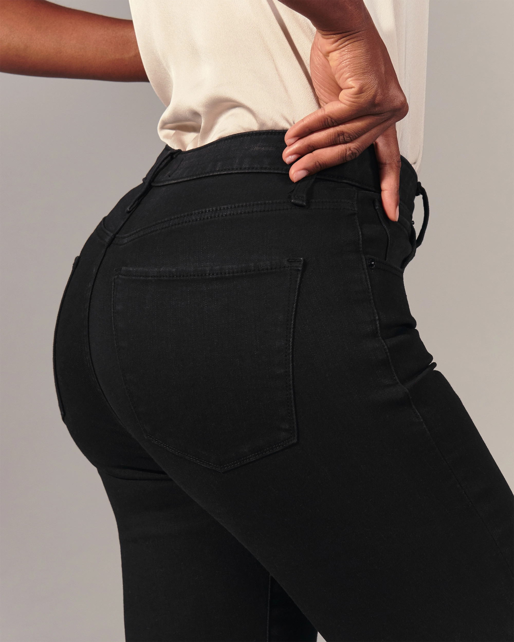 Curve Love High Rise Super Skinny Ankle Jeans | Abercrombie & Fitch (US)