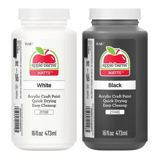Apple Barrel® 16 oz Acrylic Black & White Paint Set | Michaels® | Michaels Stores
