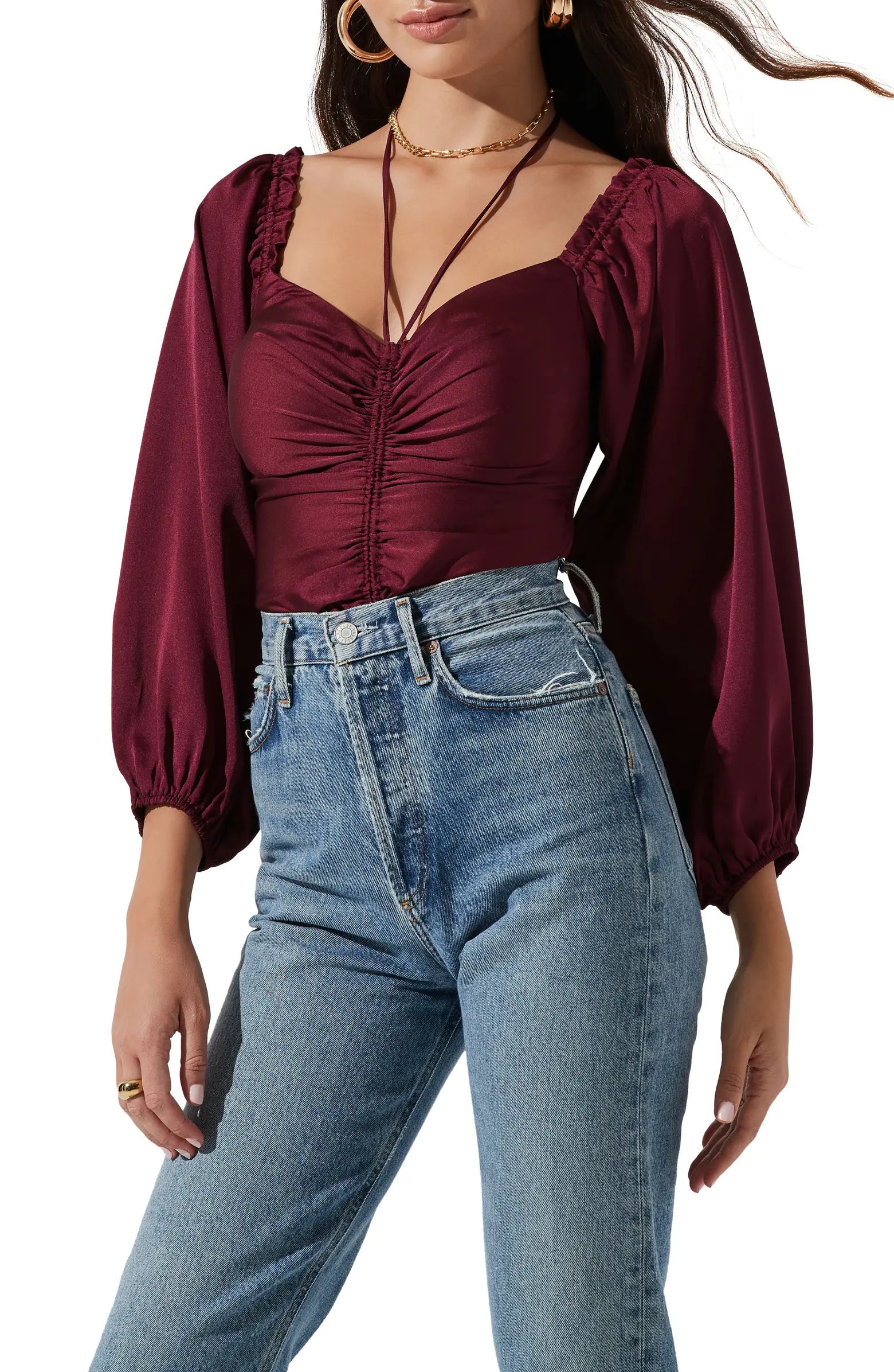 Center Cinch Off the Shoulder Bodysuit | Nordstrom