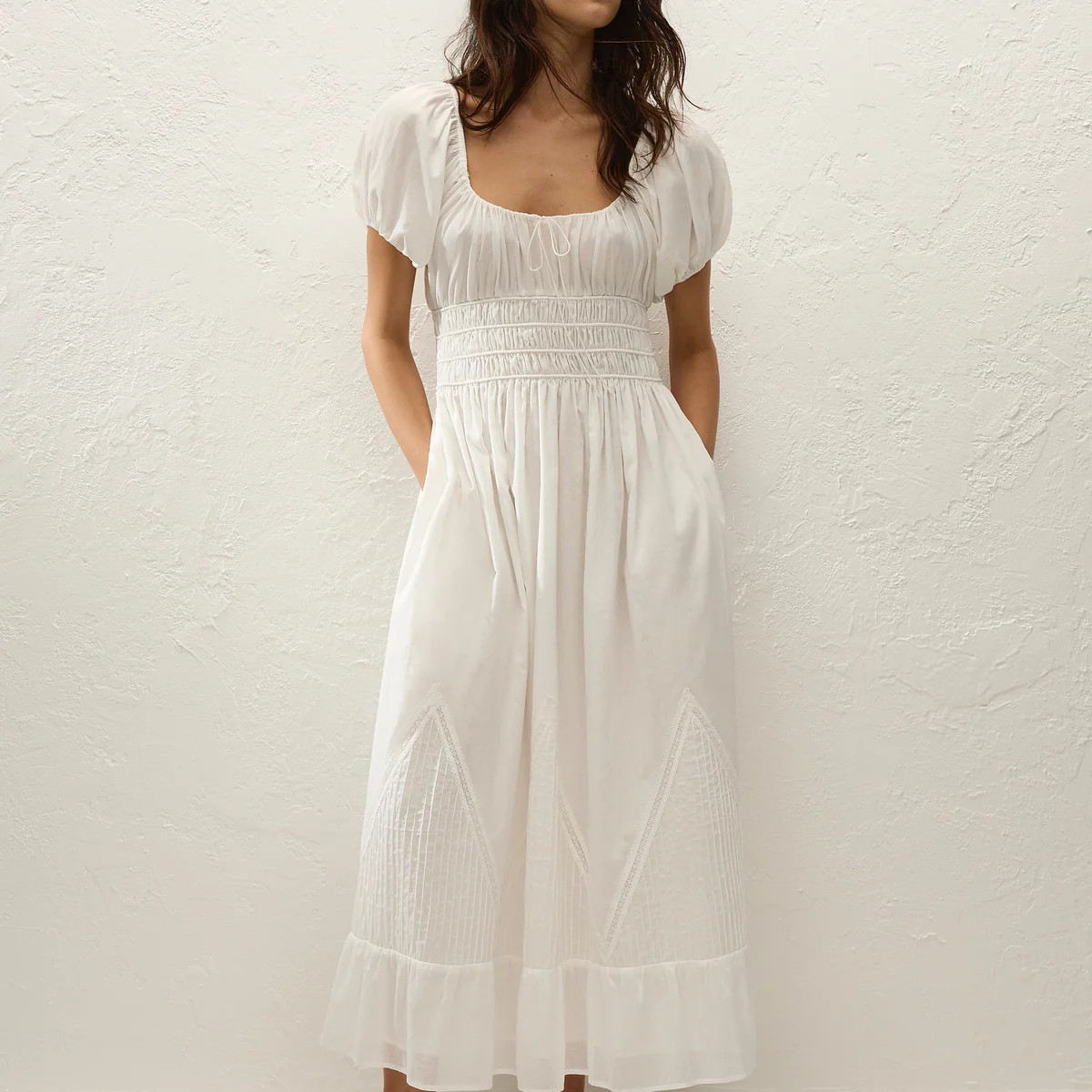 Sunniva Midi Dress White | Faithfull (AU)