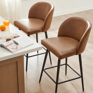 Swivel Bar & Counter Stools with Back | Comfortable Seating | Chita