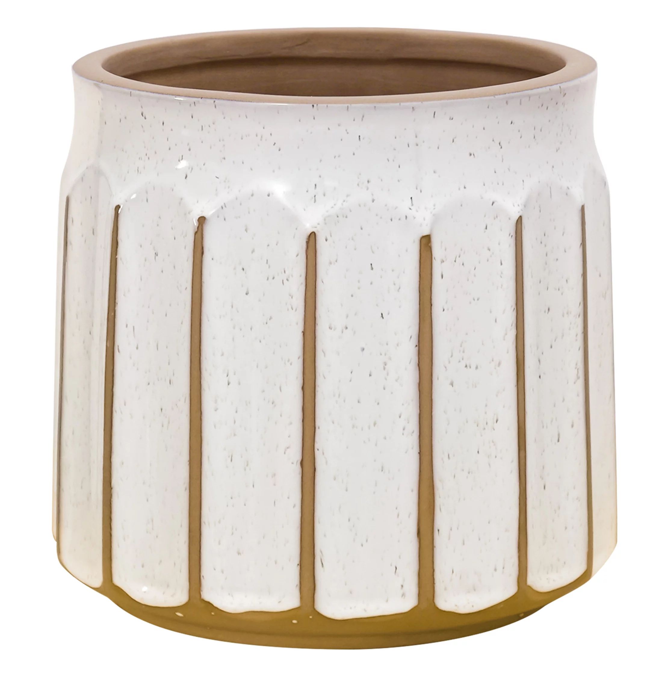 Better Homes & Gardens Pottery 8" Savona Round Ceramic Planter, White - Walmart.com | Walmart (US)