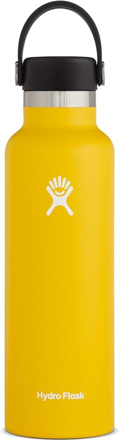 Hydro Flask Water Bottle - Standard Mouth Flex Lid - 21 oz, Sunflower | Amazon (US)