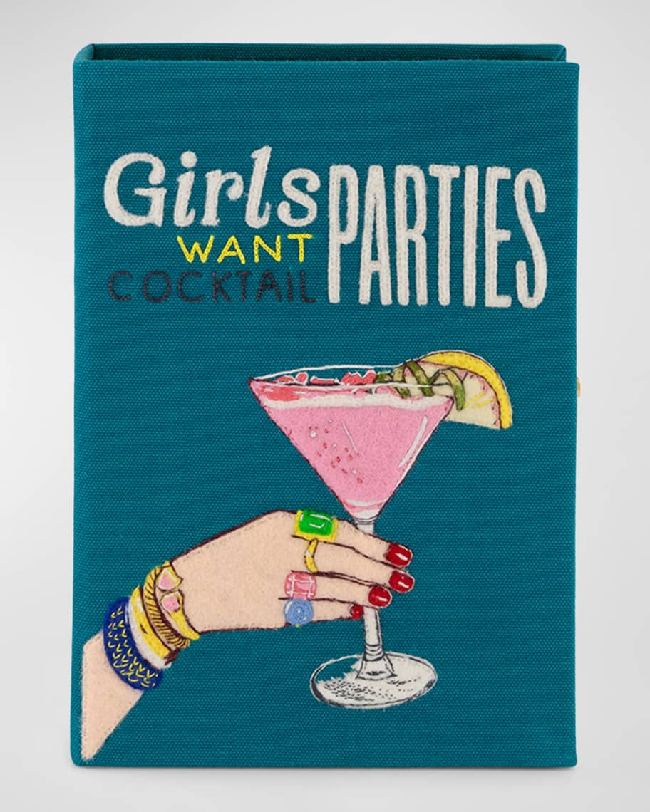 Girls Want Cocktail Parties Book Clutch Bag | Neiman Marcus