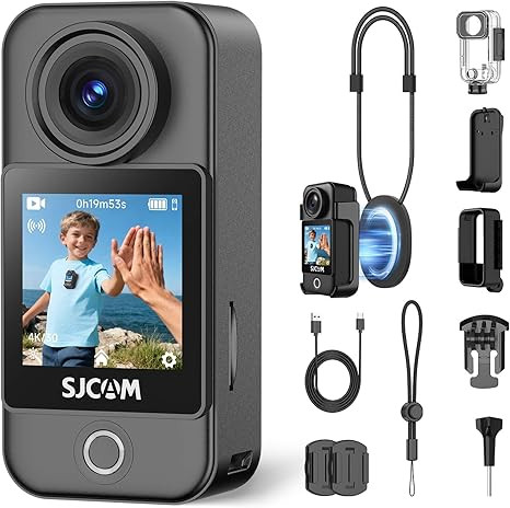 SJCAM C400,Pocket 4K POV Action Camera,Mini Magnetic Werable Body Camera, Horizon Lock 6-Axis Sta... | Amazon (US)