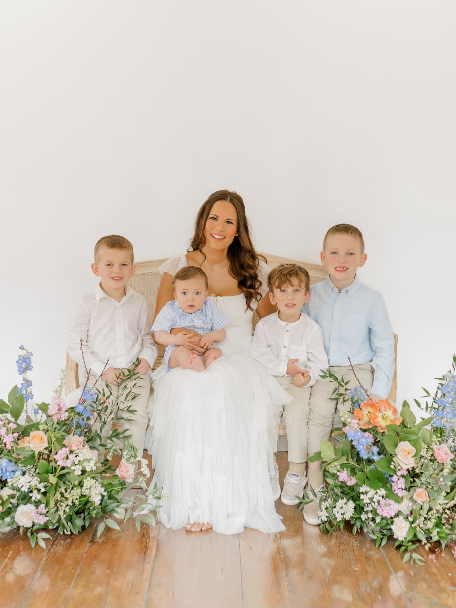 Mother’s Day photoshoot outfits. Family outfits. Family picture outfits. Mommy and me outfits. Mother’s Day outfits. White dress. Spring dress. Boys outfits. Baby outfit. 

#LTKFamily #LTKBaby #LTKKids